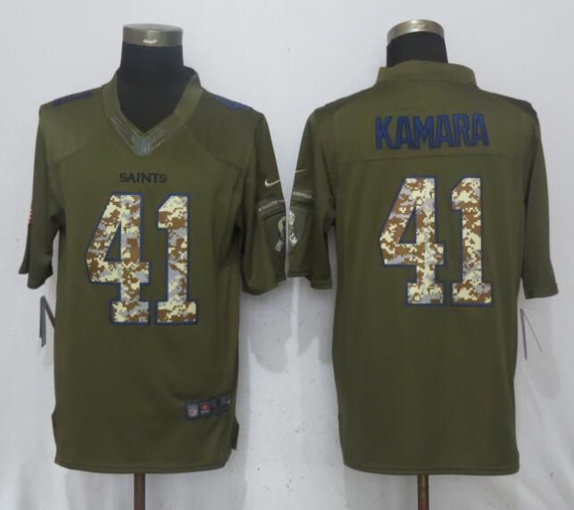 Men New Orleans Saints #41 Kamara Green Salute To Service Limited NFL Jerseys